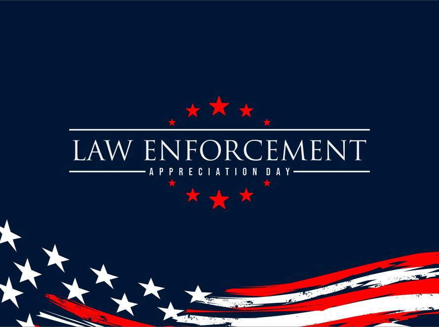 Law enforcement appreciation day (LEAD) is observed every year on January 9, to thank and show support to our local law enforcement officers who protect and serve. vector illustration